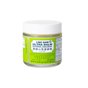 Ling Nam Ultra Balm External Analgesic, for Cooling Pain Relief Simple Backache Arthritis Strains Bruises Sprain, Muscle Pain, 岭南万应止痛膏 Muscle Soreness,嶺南萬應止痛膏 2.3oz, 12 Packs